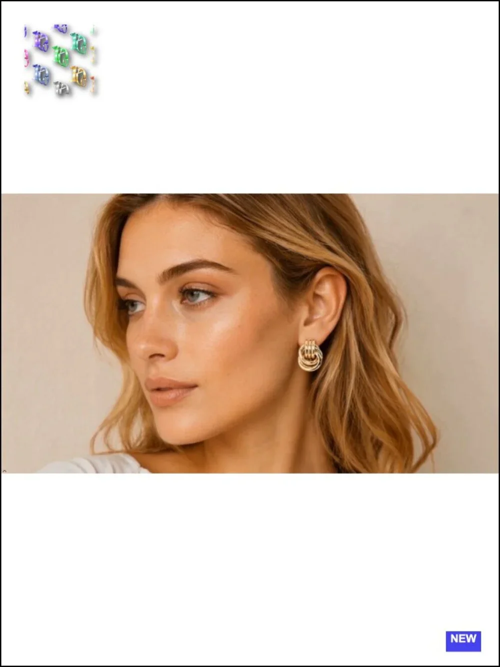 Chunky Gold Plated Stud Earrings Dangle Drop Geometric Jewelry Gift